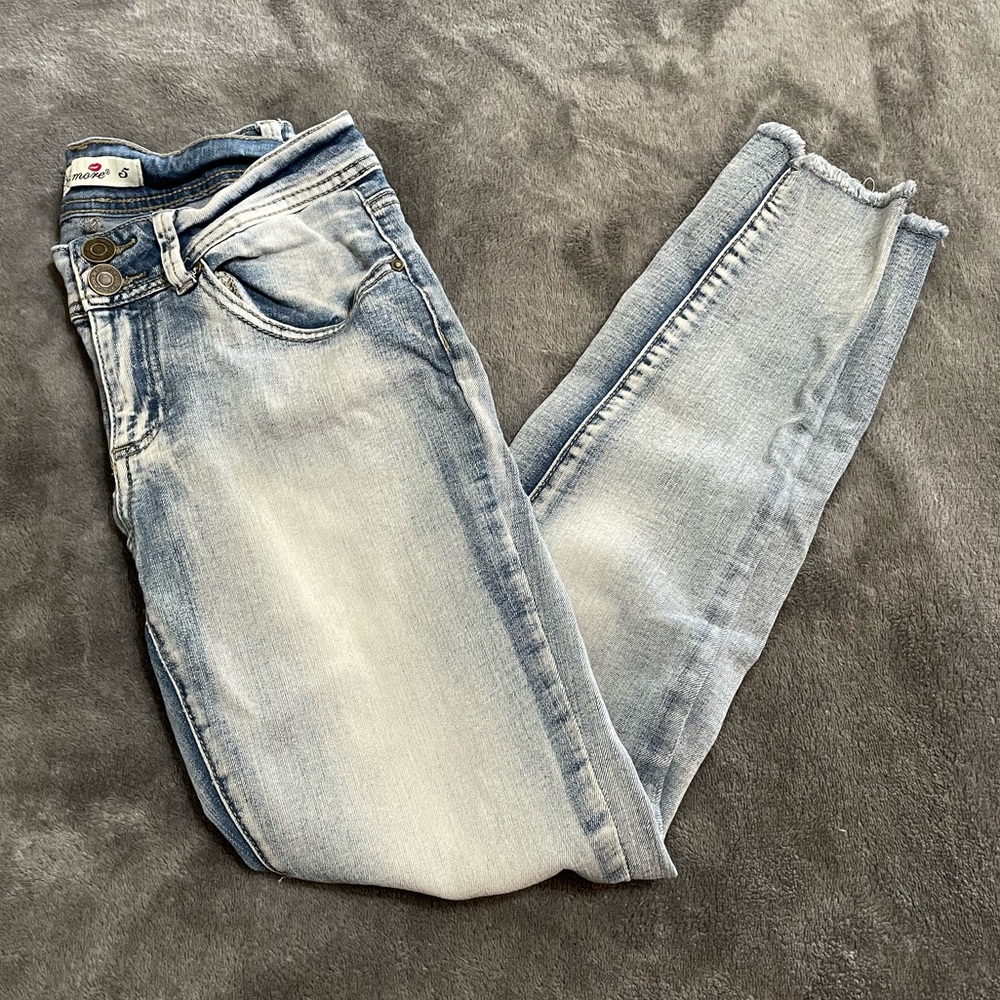 K’s More Skinny Acid Wash Jeans Pants